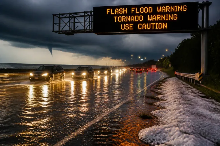Tropical air mass brings heavy rain, hail and tornado warning to D.C. region