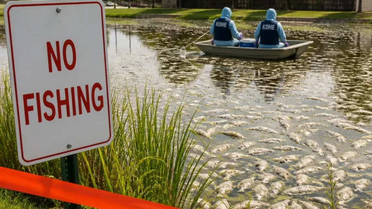 Wichita neighborhood pond closed after thousands of dead fish prompt KDHE probe