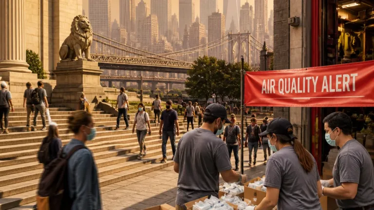 Wildfire smoke prompts air quality alert for New York, officials urge caution