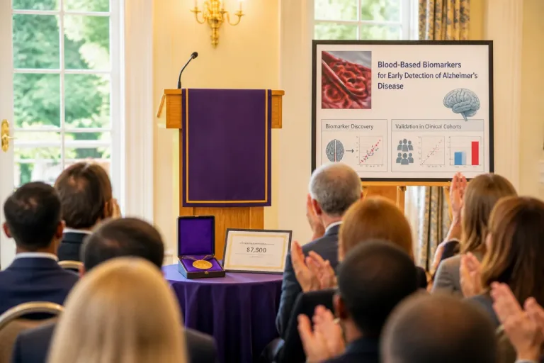 Worcester State graduate wins national Alzheimer’s award for blood‑biomarker study