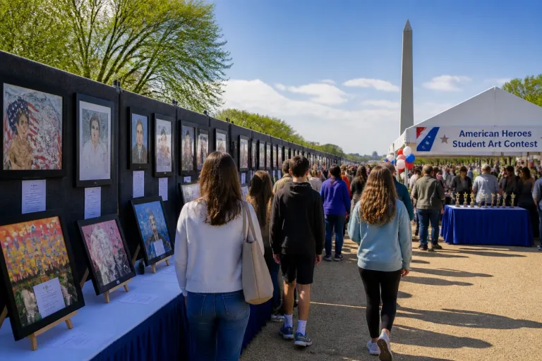 Young artists from every state honored in Washington at American Heroes student art ceremony